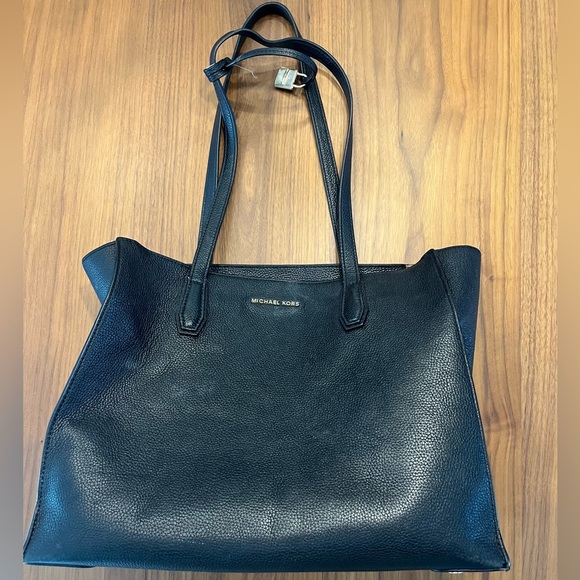 Michael Kors Black Leather Tote Bag - Picture 2 of 10
